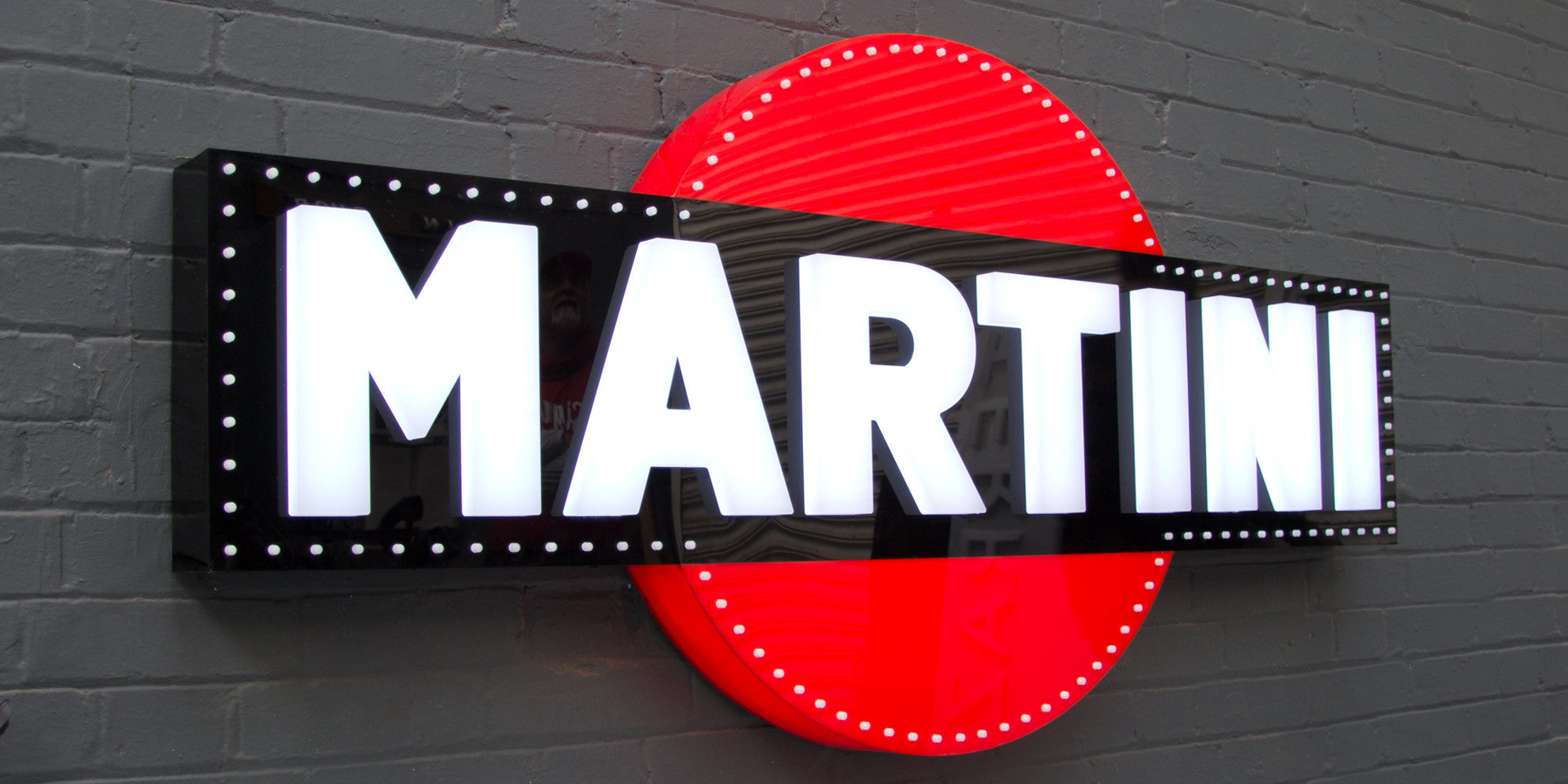 Illuminated Martini Sign