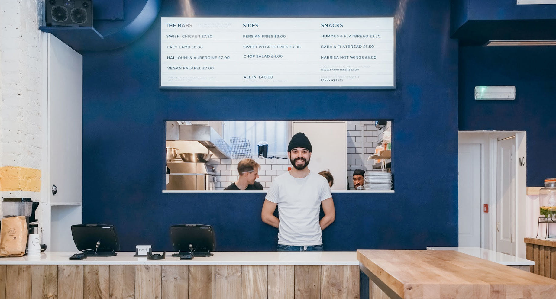 Changeable menu light box for Fanny's