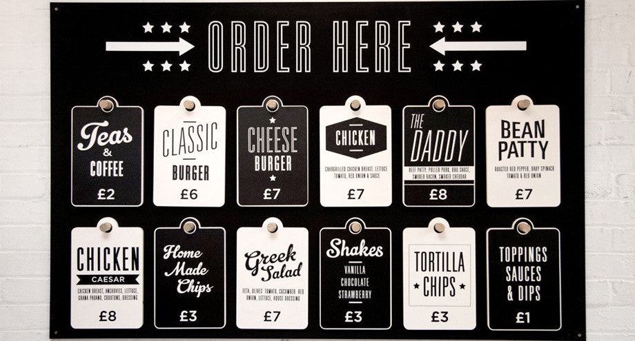 Peg Menu Sign