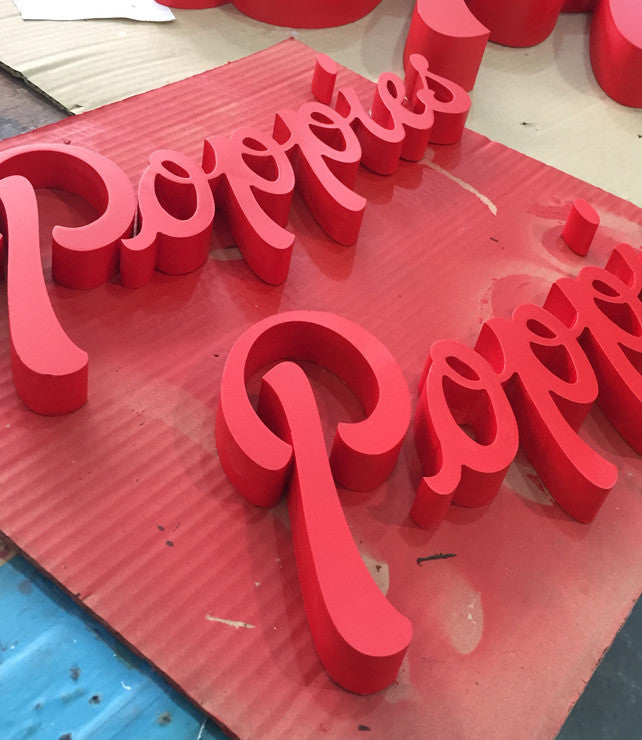 Red Composite Letters
