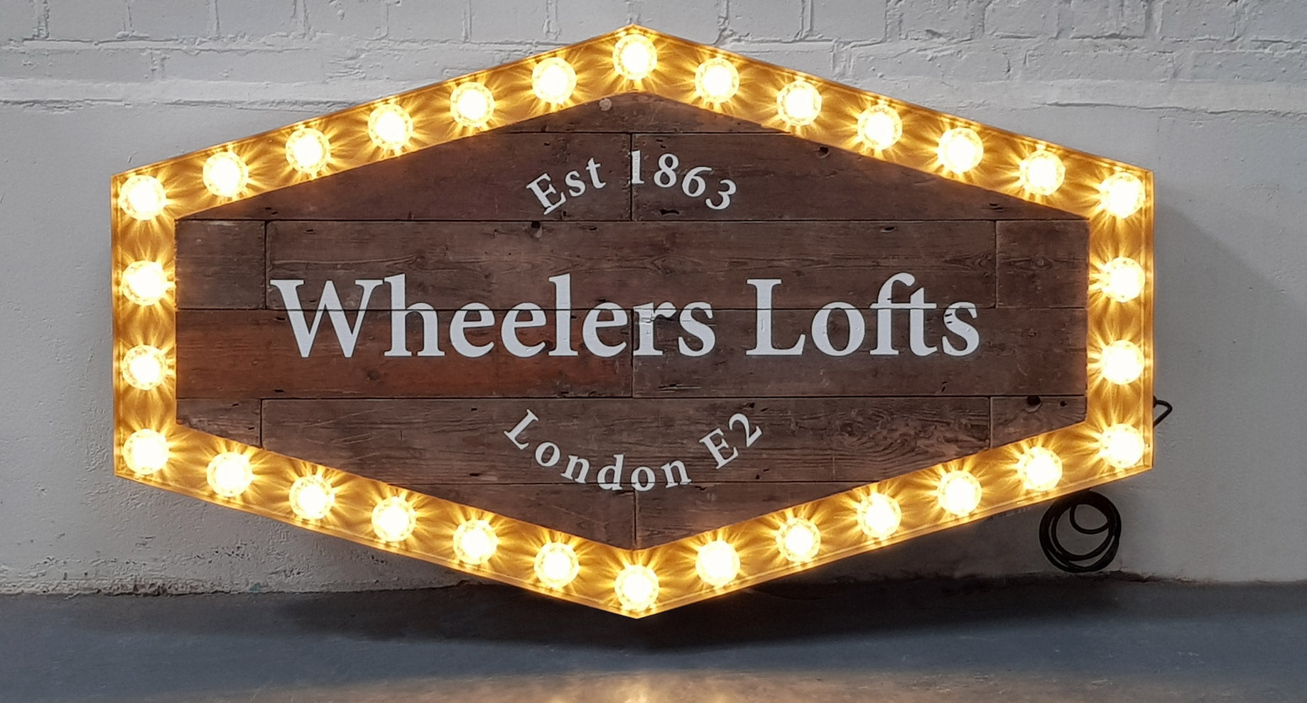 reclaimed timber boards sign
