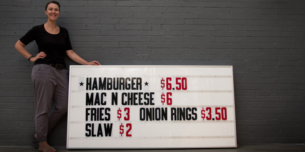 retro diner light box