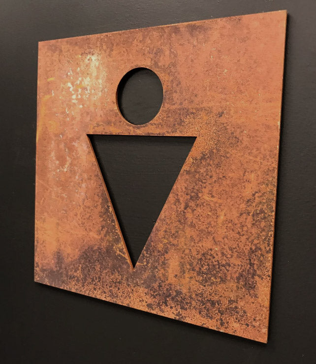 Rusted Toilet sign