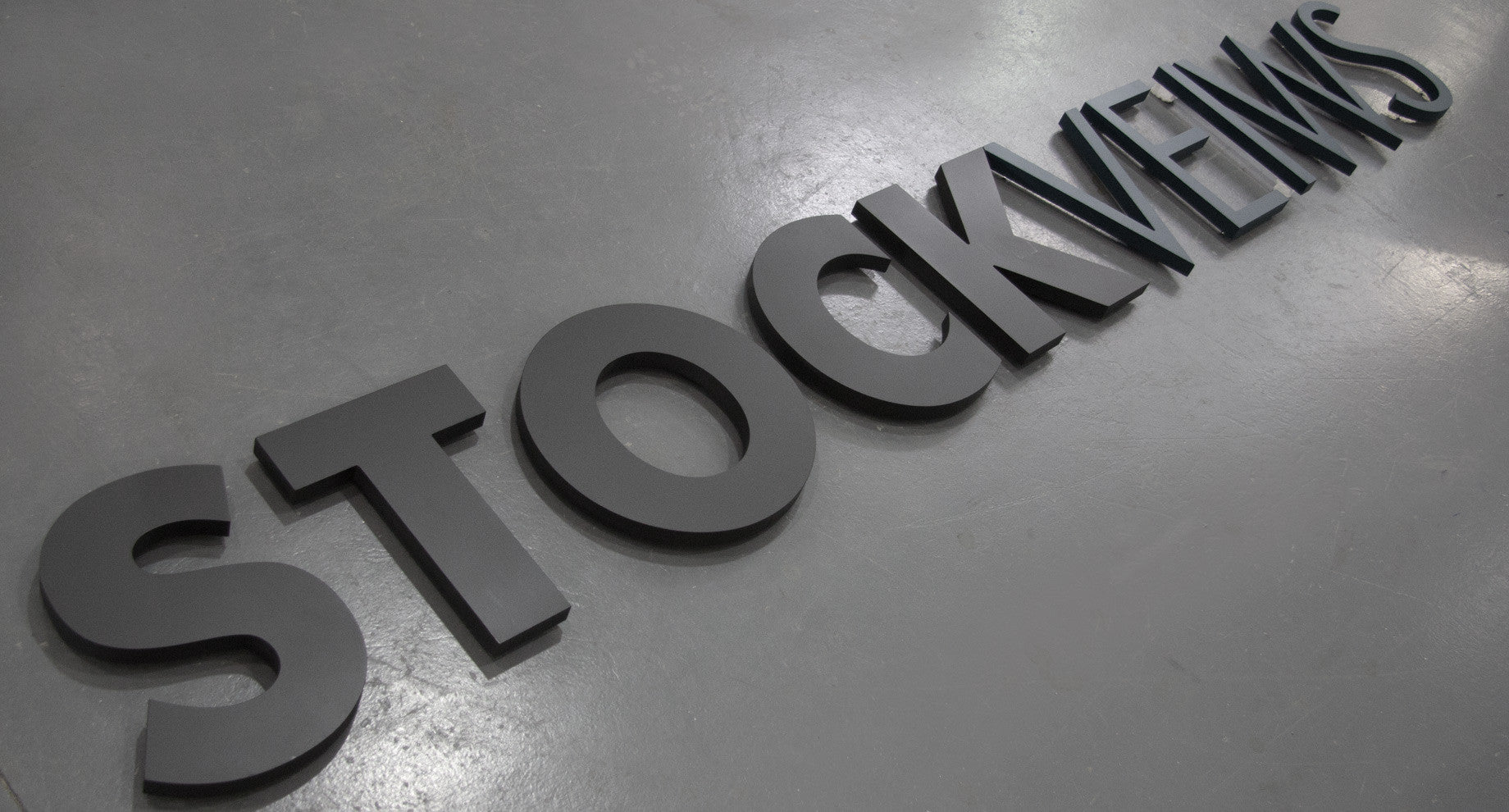 Black painted letters