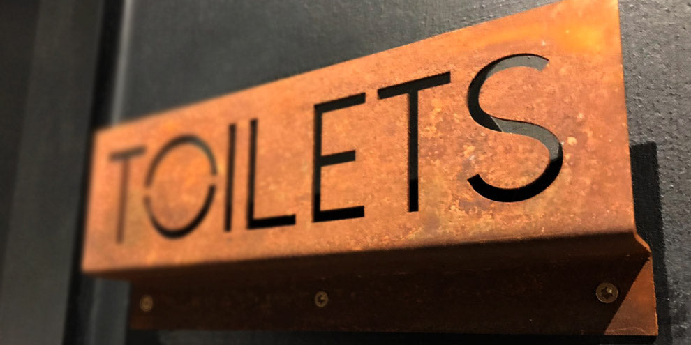 Rusted Post sign