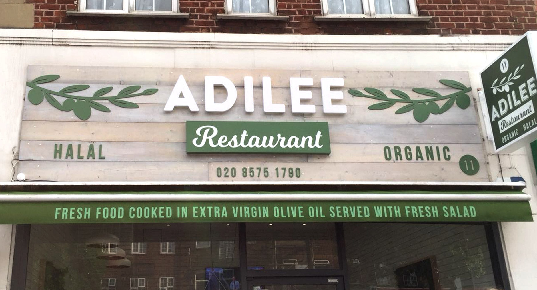 White Washed Timber Sign Fascia