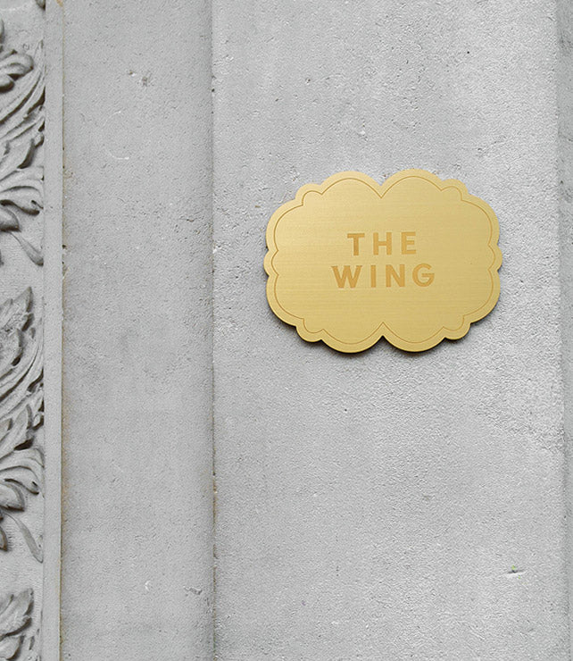 Brass Plaque for The Wing