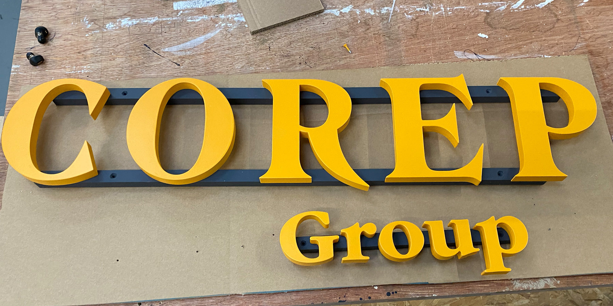 YPainted Yellow PVC Letters